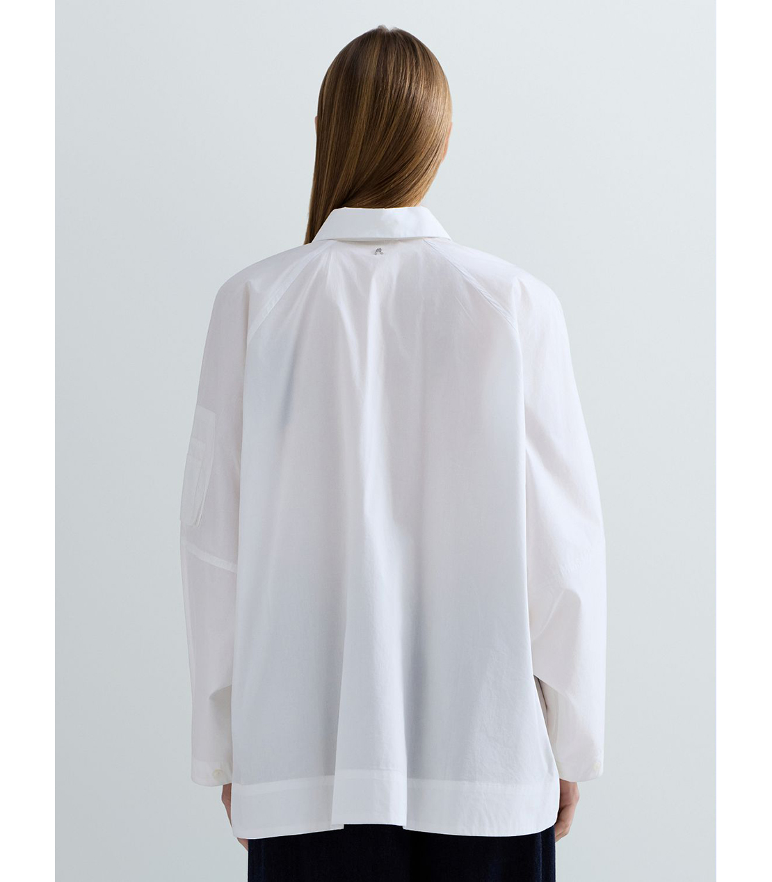 コットンポプリンオーバーシャツ 詳細画像 ホワイト 3